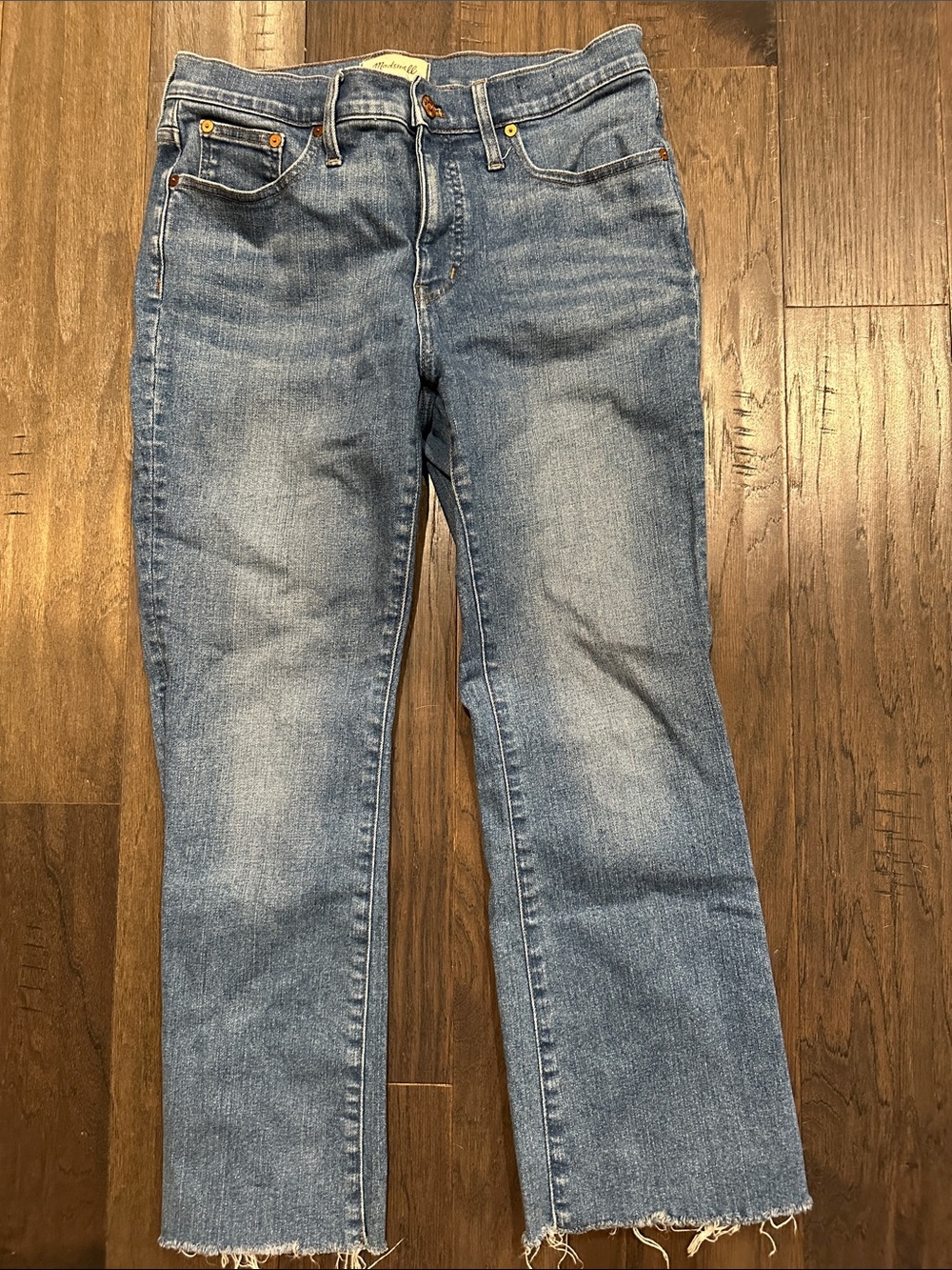 Madewell “Kick Out 👖 Jeans” Mid-Rise, Straight-Leg, Size 29